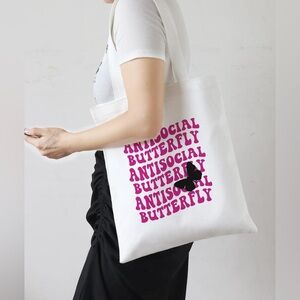 Antisocial butterfly tote bag
